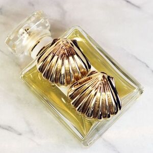 Pink Linen Seashell Pierced Earrings with Gift Box